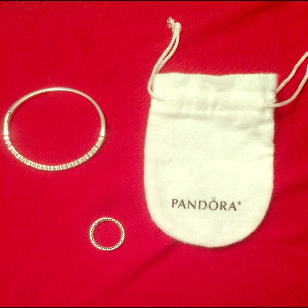 Pandora Hearts Ring and Bracelet